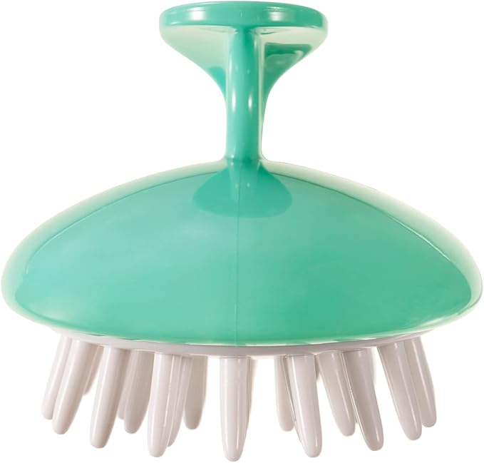 Shampoo Massager Brush, Scalp Massager and Exfoliator Features Soft Bristles to Aid in Dandruff Relief, Increase Circulation, and Stimulate Hair Growth for Healthy Looking Hair (Aqua)
