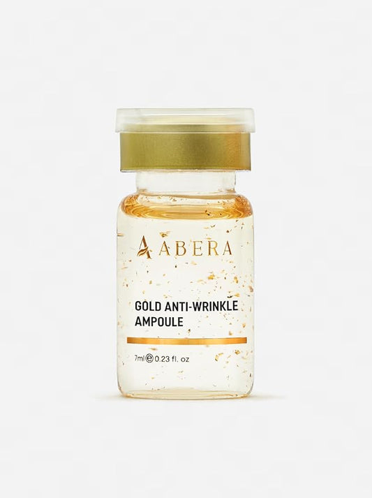 ABERA Gold Anti-Wrinkle Ampoule, Anti-Aging Serum For All Skin Type with Peach Extract and Hyaluronic Acid, Skin Firming & Firming Serum, Hydrating Serum (1 Ampoule)