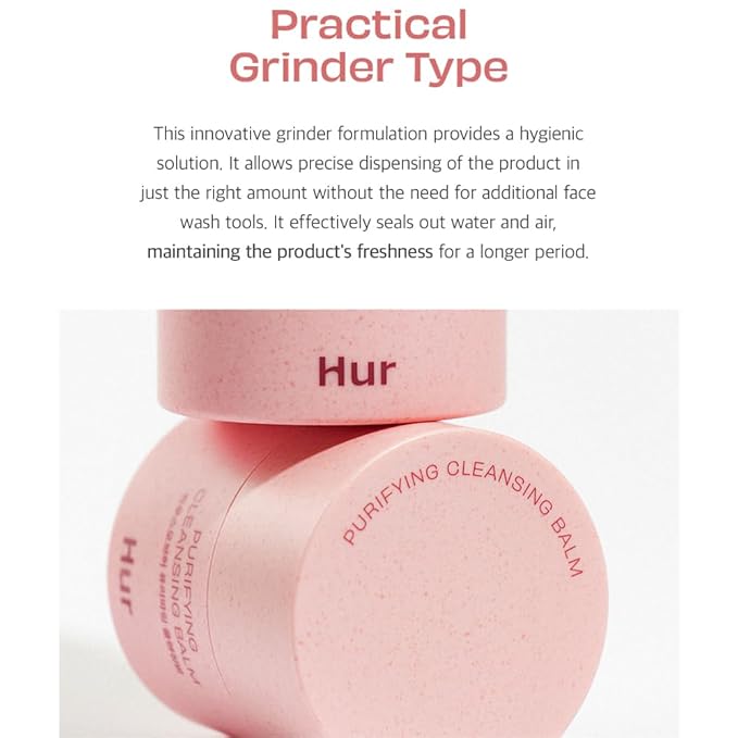 Purifying Cleansing Balm, Sherbet-Type Formulation, Practical Grinder Type - effectively eliminating makeup residue and blackheads without causing dryness or irritation