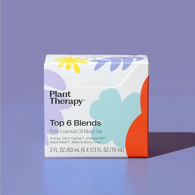 Plant Therapy Top 6 Essential Oil Blends Set 100% Pure, Undiluted, Natural Aromatherapy, Therapeutic Grade 10 mL