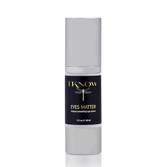IKNOW EYES MATTER Instant Smoothing Eye Serum, Rapid Wrinkle Reducer, Rejuvenating, Brightening Treatment for Fine Lines, Puffiness & Dark Circles, (1oz)