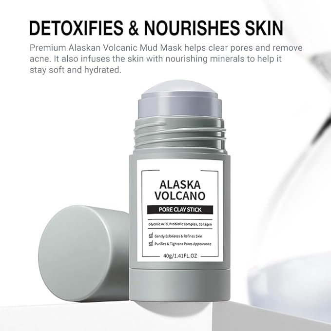 Clay Mask For Face, Vitamin C Face Masks with Turmeric and Kaolin Clay, Deep Cleansing Pores, Skincare Facial Mask for Refining Pores and Controlling Oil,(Seaweed Mud)