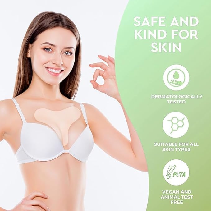 32 Pcs Wrinkle Patches，Reusable Silicone Face, Forehead, Neck & Chest Wrinkle Pads – Anti Aging Overnight Facial Smoothing Pads for Fine Lines, Decollete Care, Skin Rejuvenation