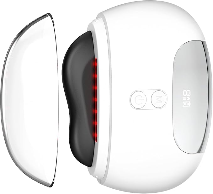 Gua Sha Facial Tools, Face Sculpting Tool Electric Face Massager with Heat & Vibration 5 Models, 1000mAh Battery Anti-Aging Device & EyeFace Puffiness & Wrinkles & FirmTighten - Gift for Women White