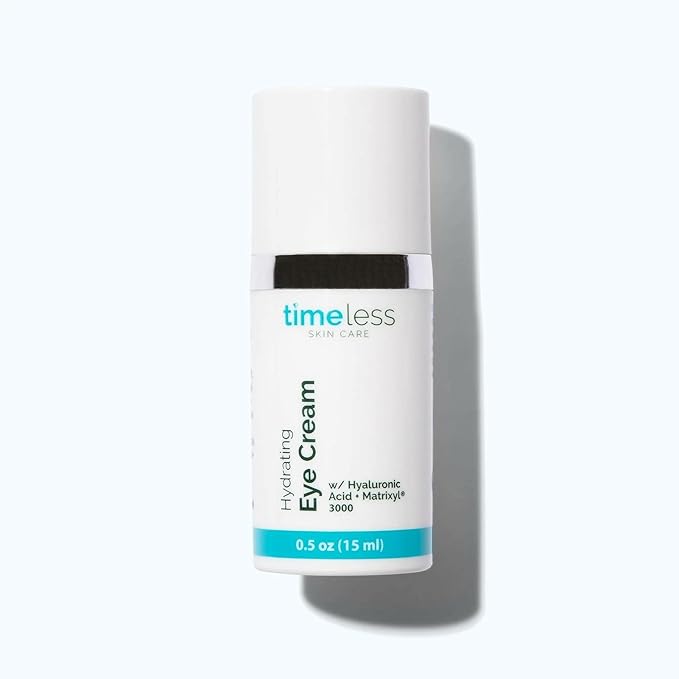 Timeless Skin Care Hydrating Eye Cream - 0.5 Fl Oz, Pack of 1 - Reduce Puffiness & Fine Lines - Includes Hyaluronic Acid for Hydration + Matrixyl 3000 to Fight Wrinkles - For All Skin Types