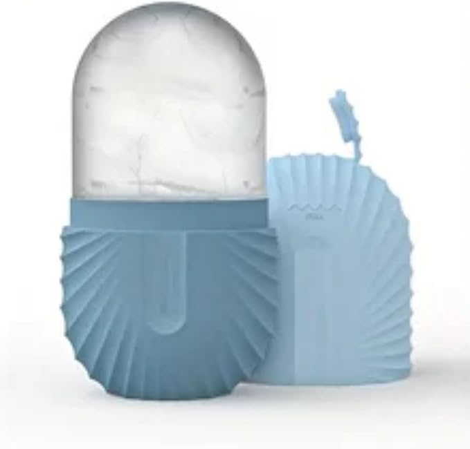 Ice Facial Roller - Skincare Beauty Ice Mold Face Massager for Face, Body, and Under Eyes (Blue)
