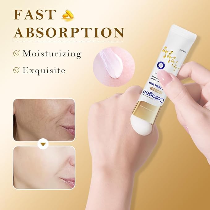 10X Collagen Anti-Aging Sleep Mask – Active Protein Technology – Intensive Hydration, Reduces Sagging & Dullness, Skin Care, Smooth & Whitilight, Cruelty-free (20PCS-Sleep Facial Mask)