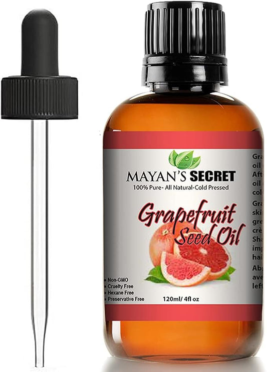 Mayan's Secret Pure Carrier and Essential oils for Skin Care, Hair, Body Moisturizer for Face-Anti Aging Skin Care (Grapefruit Seed Oil Organic, 4oz)