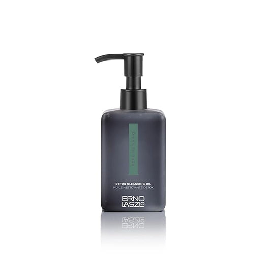 Erno Laszlo Detox Cleansing Oil, Lightweight Facial Cleanser Helps Dissolve Makeup and Impurities with Charcoal and Shea Butter, Deep Cleansing Oil, 6.4 Fl Oz