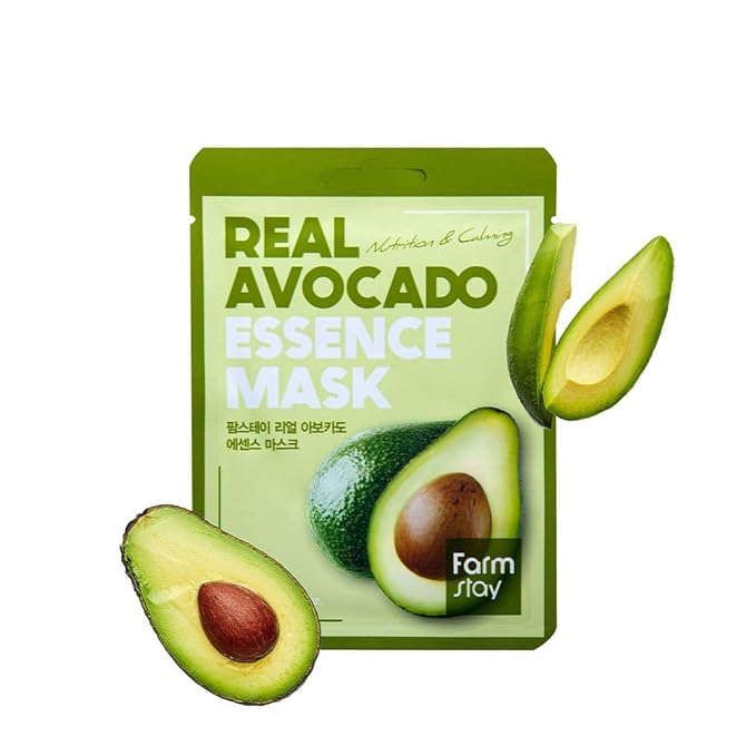 FARMSTAY] Real Essence Mask(12-Combo) - Mango, Coconut, Peach, Avocado | Korean Skin Care Mask Sheet