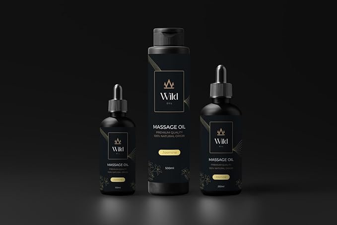 Black Opium Luxurious Lavender Massage Oil Mineral, Grape Seed, Jojoba & Lavender Skin Moisturization Hair Nourishment Hydration, Elasticity, Vegan & Natural (100ml)