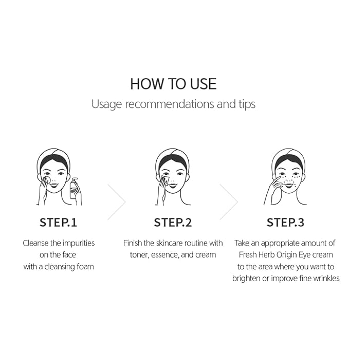 NACIFIC Fresh Herb Origin Eye Cream 1.01fl.oz 30ml for Wrinkles, Dark Circles & Puffiness – Hypoallergenic Korean Skincare with Niacinamide – Moisturizing & Brightening Eye, Mouth & Neck Cream