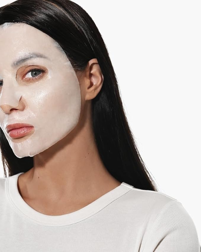 Luxury (5pack) Hydro Cellulose Lotion Facial Sheet Masks for Skin Care & Beauty - Natural Ingredients for Deep Hydration, Moisturizing, Rejuvenation, and Radiance