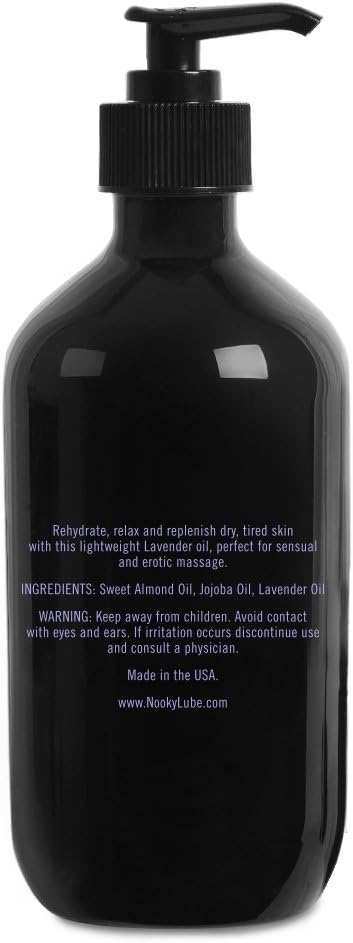 Lavender Massage Oil. with Essential and Jojoba Oils for Therapeutic Massaging 16 Ounce.