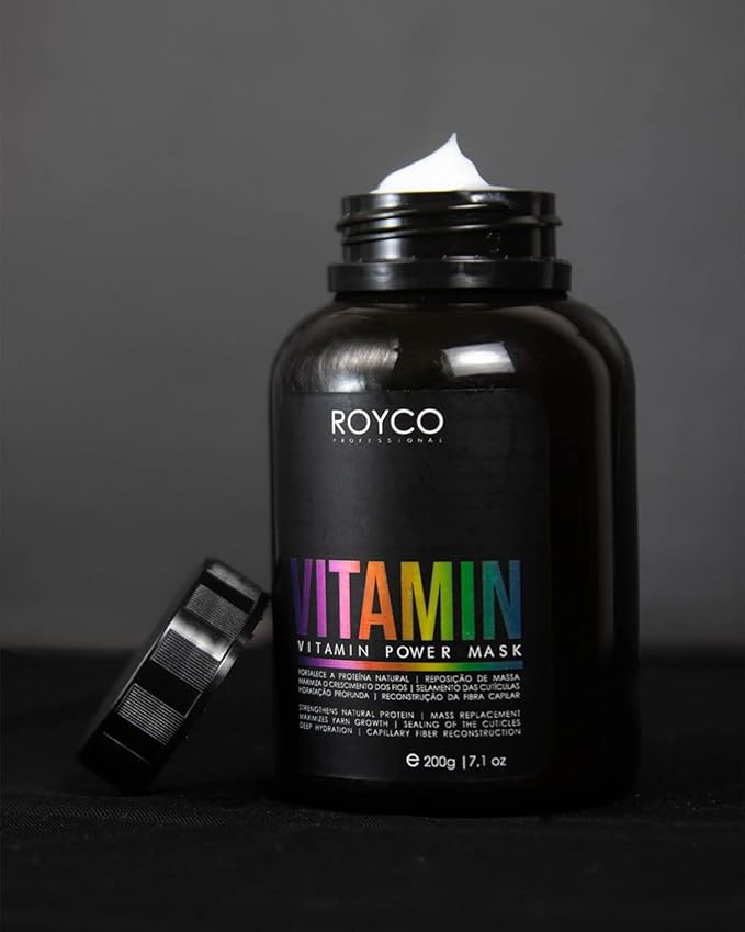 Hair Mask – Advanced Vitamins Hair Mask Deep Conditioner – Effective Hair Mask for Damaged Hair with Vitamin C, Niacinamide, Retinol, D-Biotin – Hair Moisturizer Mask - 200g