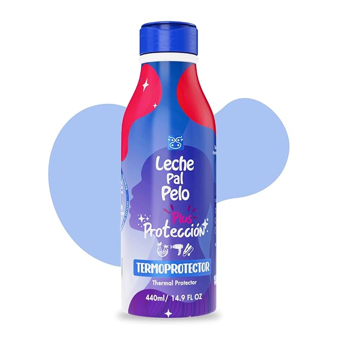 Leche Pal Pelo - Colored Hair; Thermal Protectant Treatment with Natural Quinoa, Provitamin B5, Rice Protein and Aloe Vera - 14.9 Ounces. Tratamiento Termoprotector Para Cabellos Tenidos.