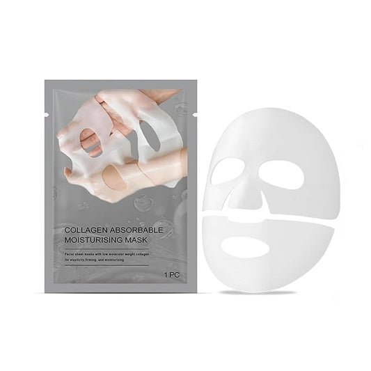 Deep Collagen Lifting Mask,Hydrating Overnight Collagen Face Mask,Facial Sheet Masks with Low Molecular Weight Collagen for Lasticity, Firming,And Moisturizing (1pc)