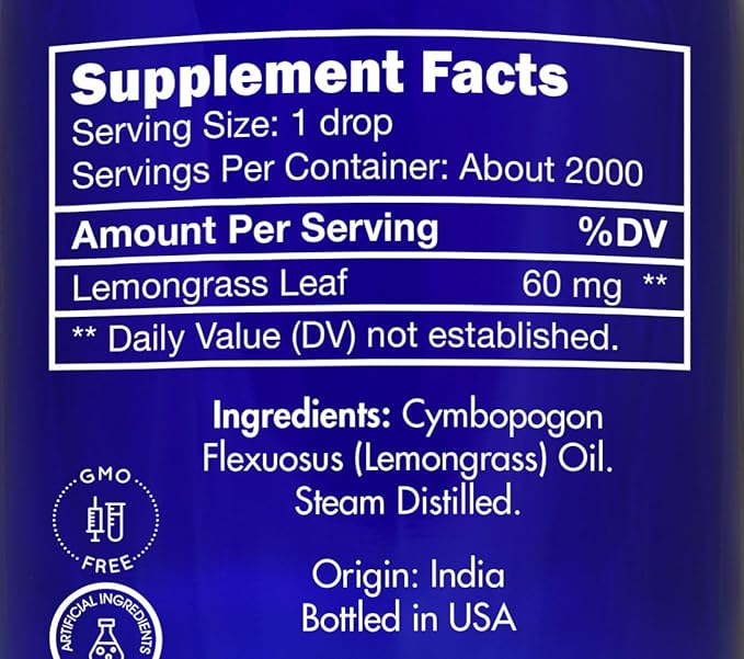 Lemongrass Essential Oil, Food Grade, Edible – 100% Pure, Lemongrass Oil,by Zongle Therapeutics, 4 OZ