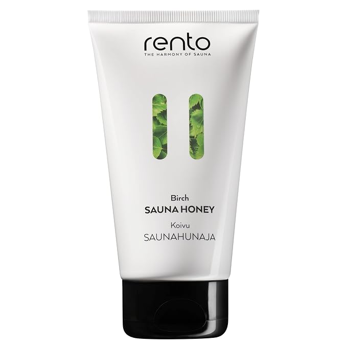 RENTO Sauna Honey 5 Fl. Oz. (150 ml) for Face & Body, Nourishes the Skin, Helps to Open the Pores and Increases Sweat Secretion, 3 Types: Arctic Pine, Birch, Blueberry (Regular, BIRCH)