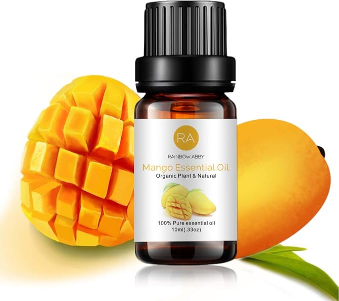 Mango Essential Oil, 100% Pure Organic Natural Aromatherapy Mango Oil for Diffuser, Massage, Yoga, Meditation, Bath, Skin Care (10ml)