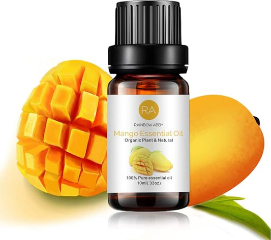 Mango Essential Oil, 100% Pure Organic Natural Aromatherapy Mango Oil for Diffuser, Massage, Yoga, Meditation, Bath, Skin Care (10ml)