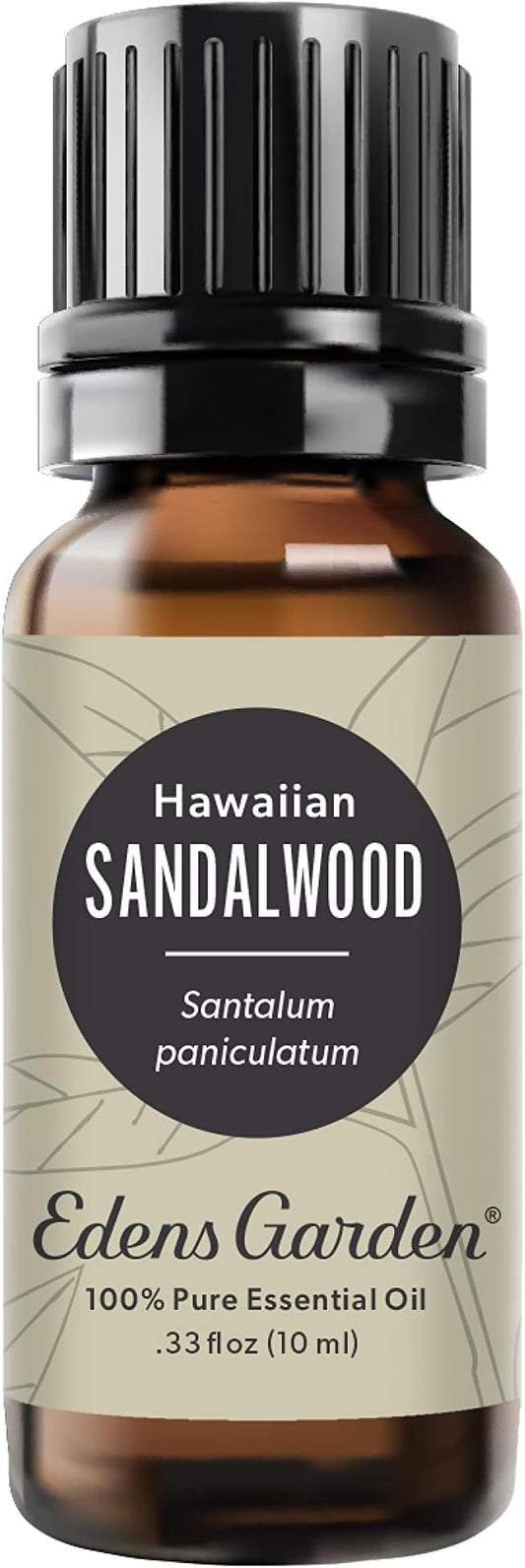 Edens Garden Sandalwood- Hawaiian Essential Oil- 100% Pure Premium Grade, Undiluted, Natural, Therapeutic, Aromatherapy, The Best for Diffuser, Skin, Face, Kid Safe 10 ml (.33 fl oz)