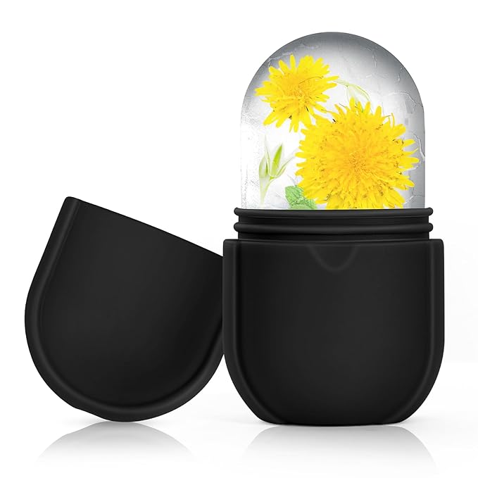 Ice Roller for Face and Eye, Ice Face Roller, Ice Roller Skin Care Tools Gifts for women,Silicone Ice Mold for Beauty(Black)