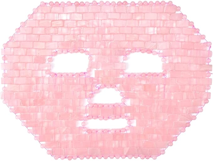 ideayard Rose Quartz Mask｜100% All Natural Jade Face Mask｜Diminish Puffiness｜Soothe Eye Fatigue｜Dark Circles Face Caring