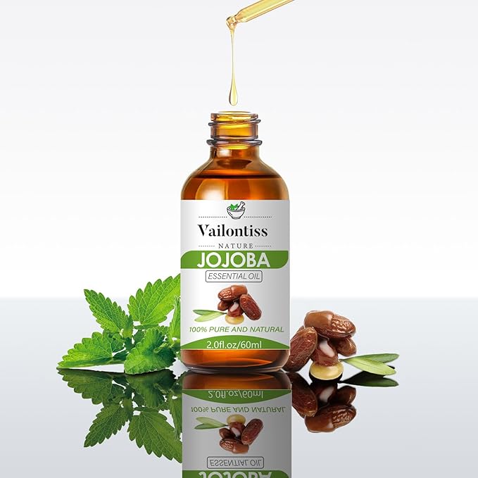 Jojoba Oil Organic – Natural Body Oil and Massage Oil, Body Spray for All Skin, Hair, and Nails, Cold Pressed & Hexane Free(Jojoba Oil, 2 Fl Oz)