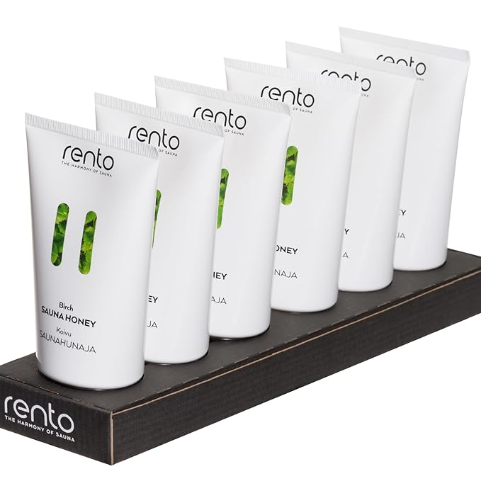 RENTO Sauna Honey 5 Fl. Oz. (150 ml) for Face & Body, Nourishes the Skin, Helps to Open the Pores and Increases Sweat Secretion, 3 Types: Arctic Pine, Birch, Blueberry (Regular, BIRCH)