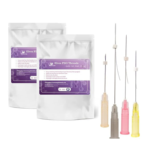 elves Pdo Mono Threads for Face Lift, Pdo Threads Lift 27G50mm, PDO Threads for Face Whole Body Lifting, PDO Smooth Threads Lifting 20Pcs