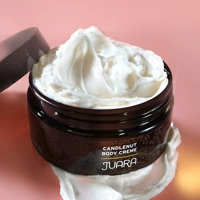 Juara - Candlenut Body Creme | Moisturizing Lotion | Dry Skin Hydration | Skin, Hands & Feet Cream | Soothing Skincare Balm | Cruelty Free, Paraben & Sulfate Free, Vegetarian | 7.5 oz (2-Pack)
