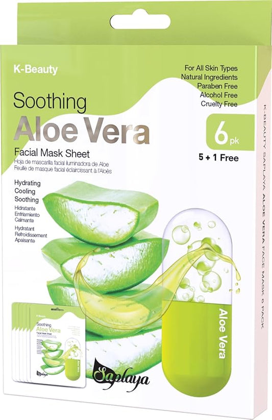 K-Beauty Facial Skincare Natural Beauty Multi-Pack Face Sheet Masks Balanced Skin Care Made In South Korea