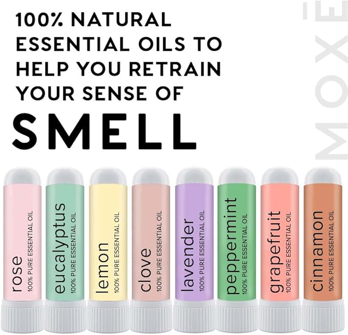 MOXĒ Smell Training Kit, Made in USA, 8 Essential Oils, Olfactory Regeneration, Helps Restore Sense of Smell, Natural Therapy for Smell Loss (Phase 1 & Phase 2 Bundle)