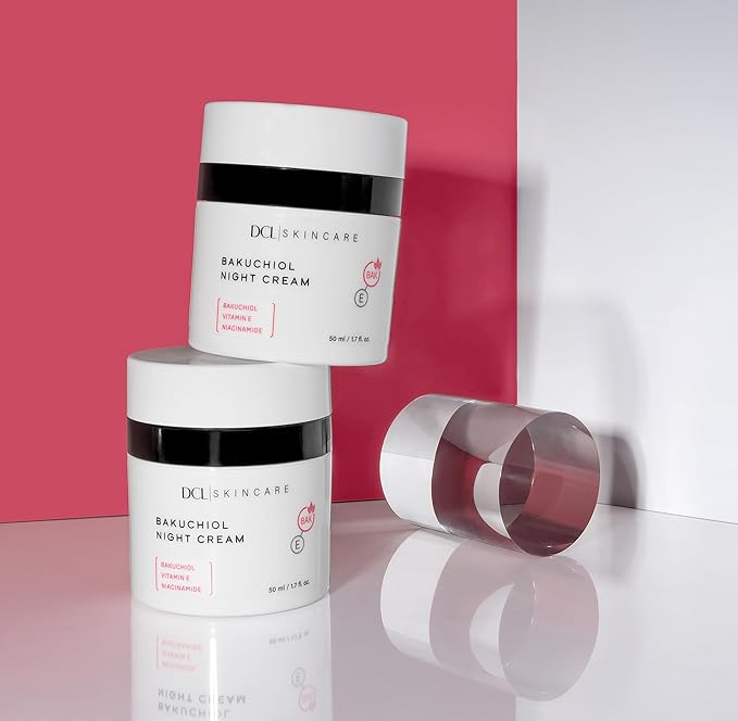 DCL Skincare Bakuchiol Night Cream Natural Retinol Alternative with Niacinamide and Vitamin E, 1.7 mL