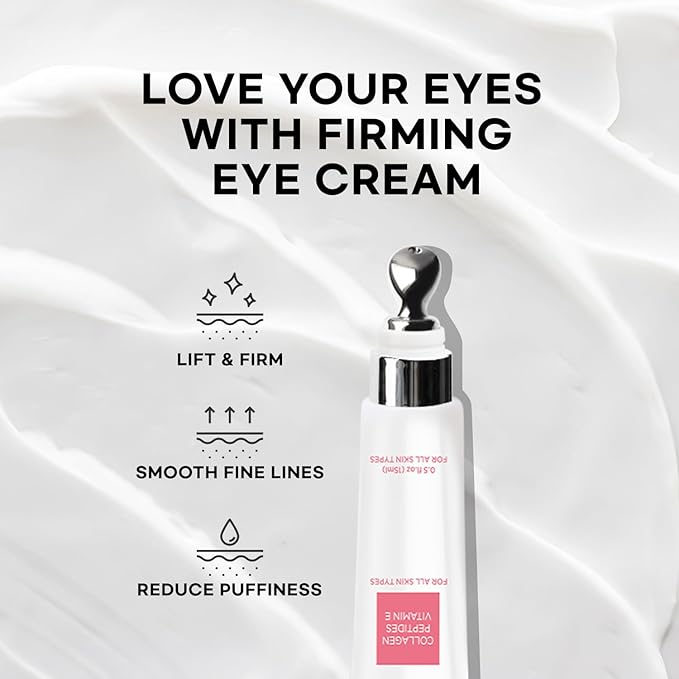 Epielle Firming Eye Cream | Anti-Aging Serum for Sagging Skin and Wrinkles | Cooling Applicator for Refreshing Application | Korean Skincare