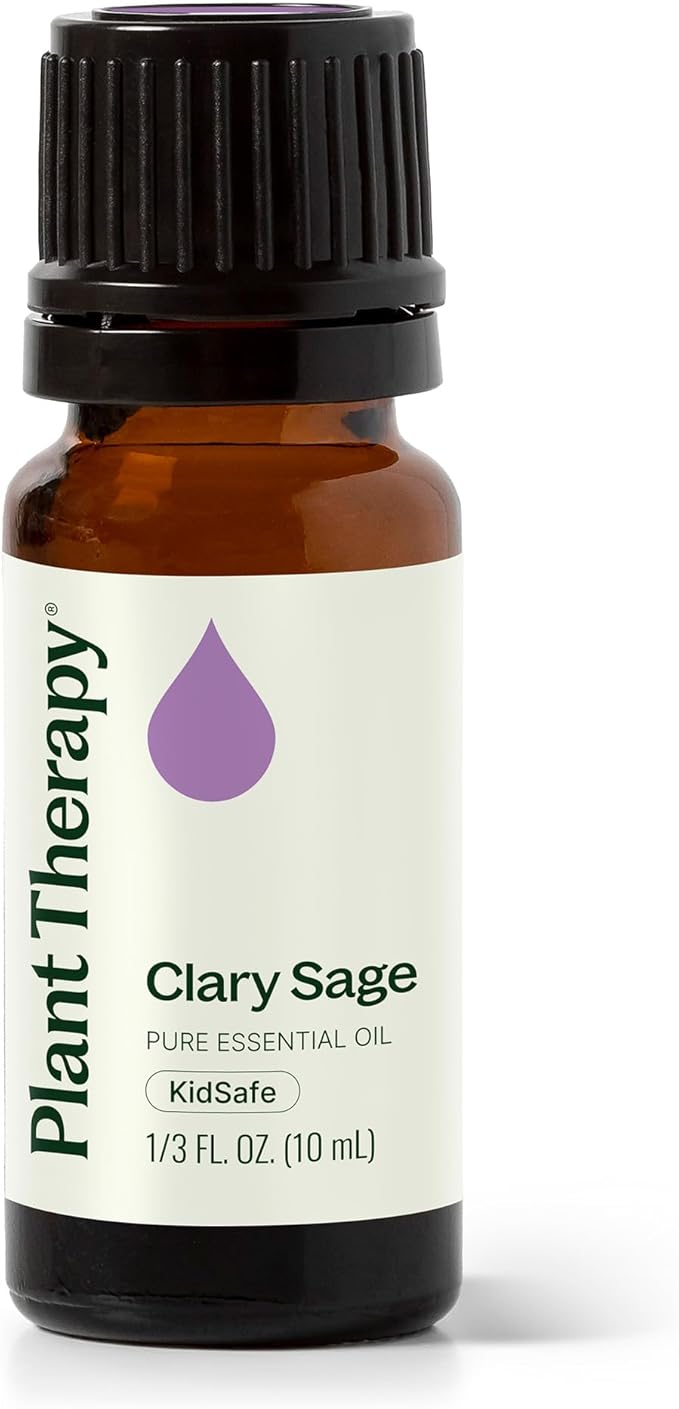 Plant Therapy Clary Sage Essential Oil 100% Pure, Undiluted, Natural Aromatherapy, Therapeutic Grade 10 mL (1/3 oz)