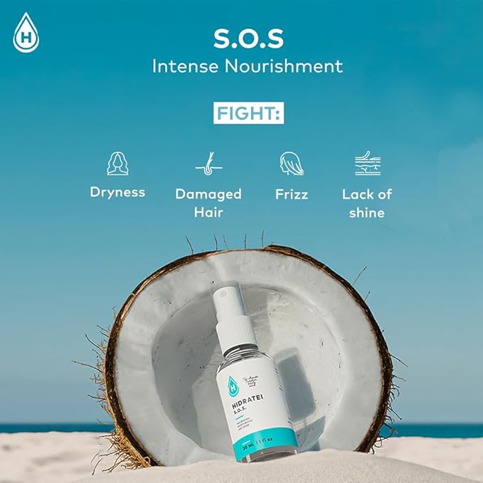 SOS Hair Serum | Treats Dry, Frizzy and Damaged Hair | Brings Back Shine For ALL Hair Types | Volume Generation, 1 Fl. Oz.