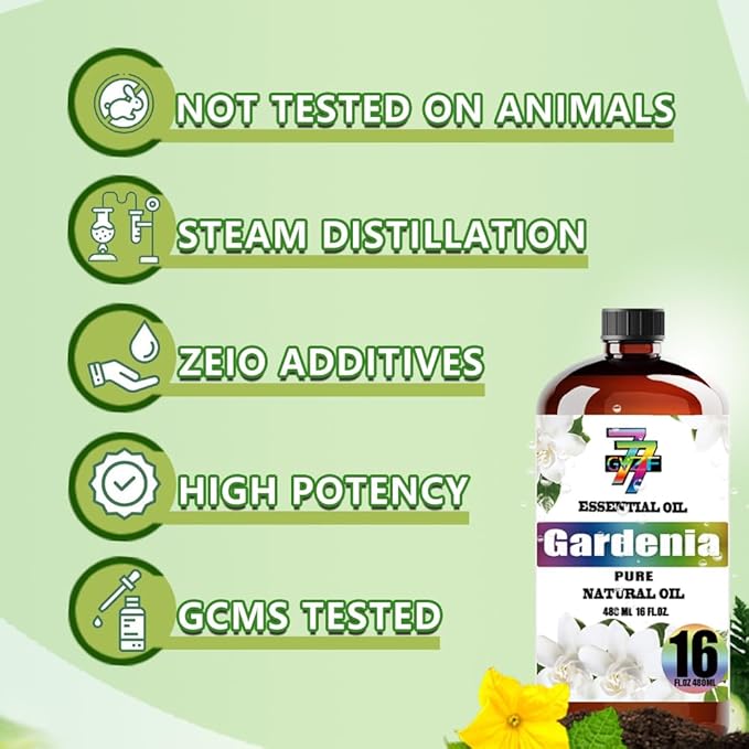 Gardenia Essential Oil (8 oz/240 ml) - Gardenia Oils Used in diffusers, humidifiers, Home Baths, Cleaning Products, Yoga, DIY Soaps and DIY Scented Candles