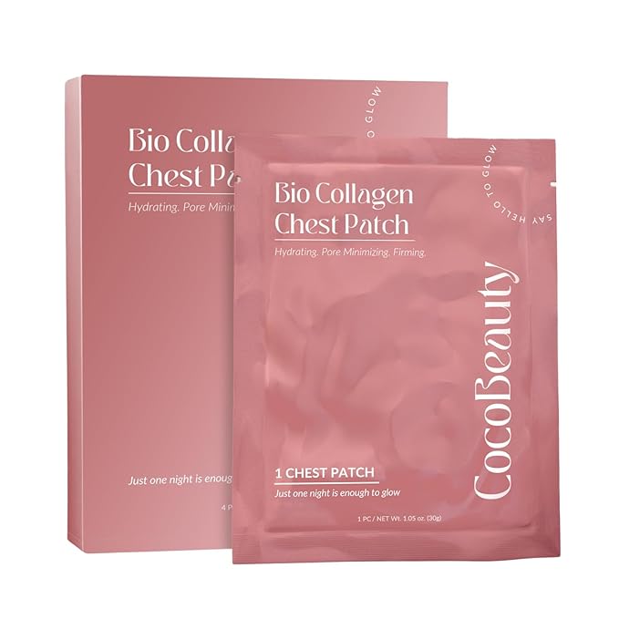 Bio-Collagen Chest Wrinkle Pads – Anti Wrinkle Patches for Décolleté – Overnight Wrinkle Patches for Smooth & Firm Skin (4 units)