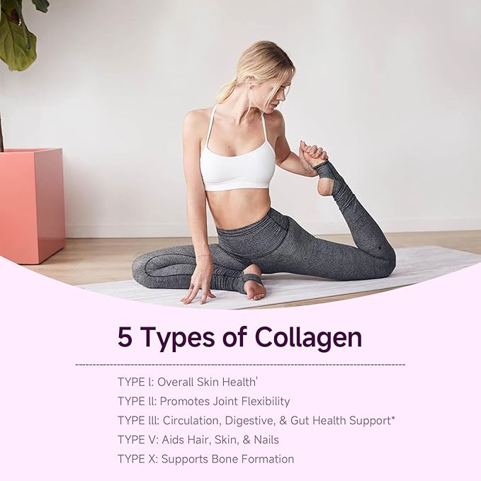 VYHTHY Multi-Collagen Capsules for Women & Men – 240 Count | Type I, II, III, V, X Hydrolyzed Collagen Peptides with Biotin, Hyaluronic Acid & Vitamin C | Hair, Skin, Nails, and Joint Support