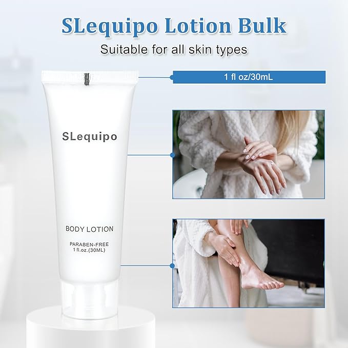 Travel Size Body Lotion Bulk (1 fl oz, 30 Pack), Refreshing Hotel Body Lotion, Mini and Small Size Body Lotion, Guest Hotel Toiletries in Bulk - Mini Body Lotion, Clear Container