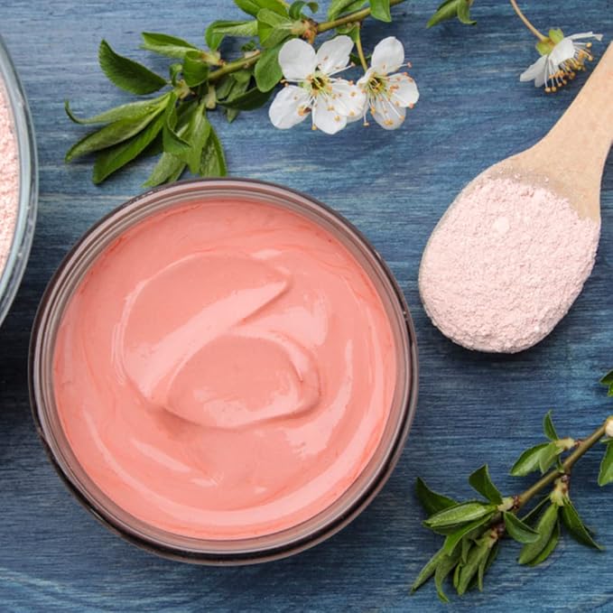 SVATV French Pink Clay | Montmorillonite Powder | Rose Clay | Hydrating & Rejuvenate Skin care Powder | Natural Face Mask | Used For Soap Making - 227 Gram, Half Pound, 8 Ounce.