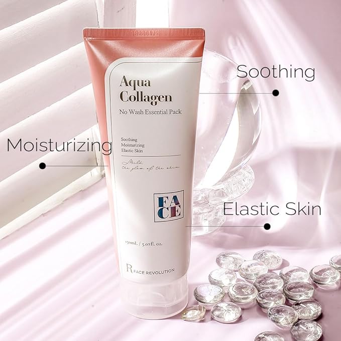 Gel Cream Mask Pack 150ml(5.07 fl.oz.) Fast absorption No wash No Patch Essential Face Mask Pack (Aqua Collagen)