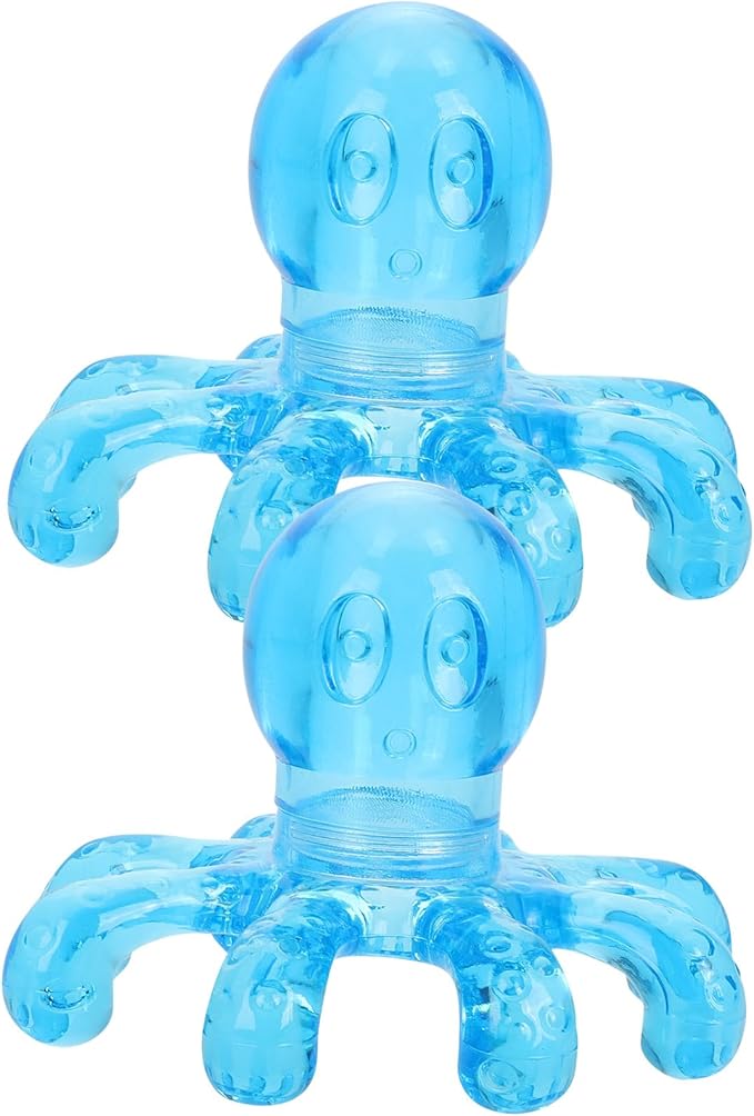 2 Pcs Portable Massager Manual Scalp Massagers Handheld Massager Octopus Handheld Massage Body Tool Octopus Head Massage Massagers for Neck Head Massager Hair Ball Head Elder