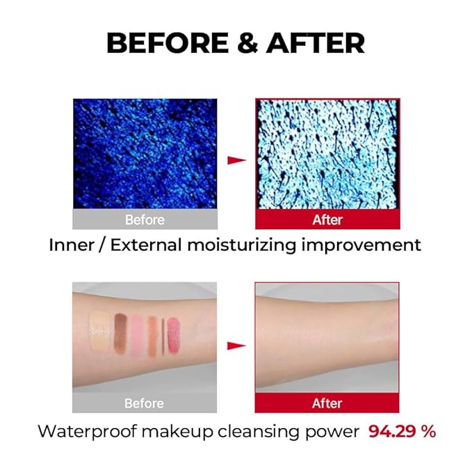 MDP+ RED LACTO COLLAGEN CLEANSING OIL 2.0, Pore Control, Deep Cleansing|6.76oz/200ml,Daily Makeup Remover, Blackhead Melting, Pore Cleanser, Korean Facial Cleanser