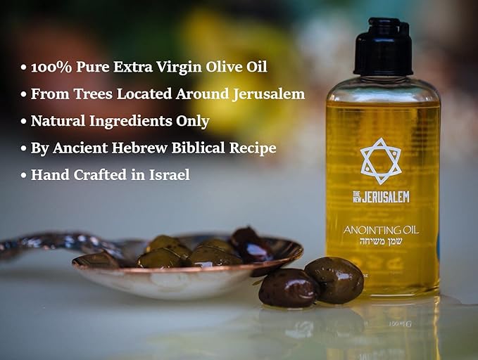 Rose of Sharon' Anointing Oil Hand-Crafted in The Messiah's Holy Land - Pure Natural Ingredients, Extra Virgin Olive Oil & Essential Oil - for Temple Incense, Ceremony, Spiritual Use - 0.34 Fl Oz