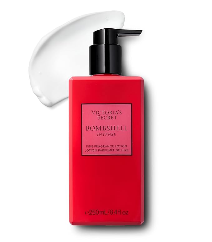 Victoria's Secret Bombshell Intense Fragrance Body Lotion, Notes of Cherry, Red Peony & Sultry Vanilla (8.4 oz)