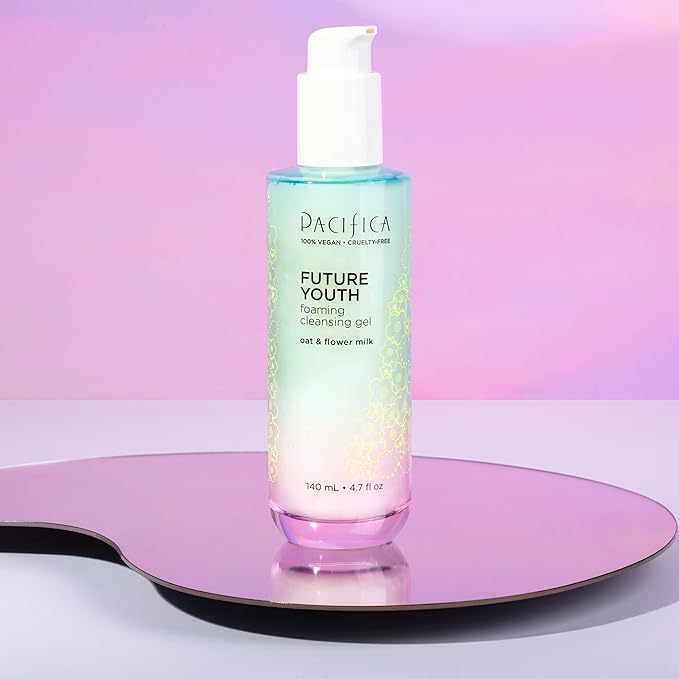 Pacifica Future Youth Foaming Face Wash - Hydrating Anti-Aging Cleansing Gel, Dermatologist Tested Gentle Facial Cleanser, Alcohol-Free Vegan Formula for All Skin Types Clean Beauty Cruelty-Free 4.7oz