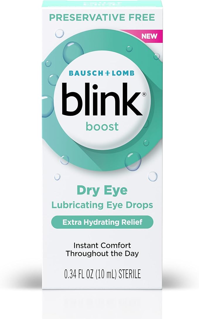Blink Boost Preservative-Free Lubricating Eye Drops, Eye Care Drops for Dry Eyes, Instant Moisture for Dry Irritated Eyes & Comfort Throughout the Day, Contact Lens Friendly, 10 mL